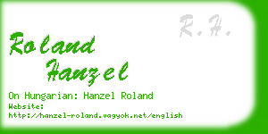 roland hanzel business card